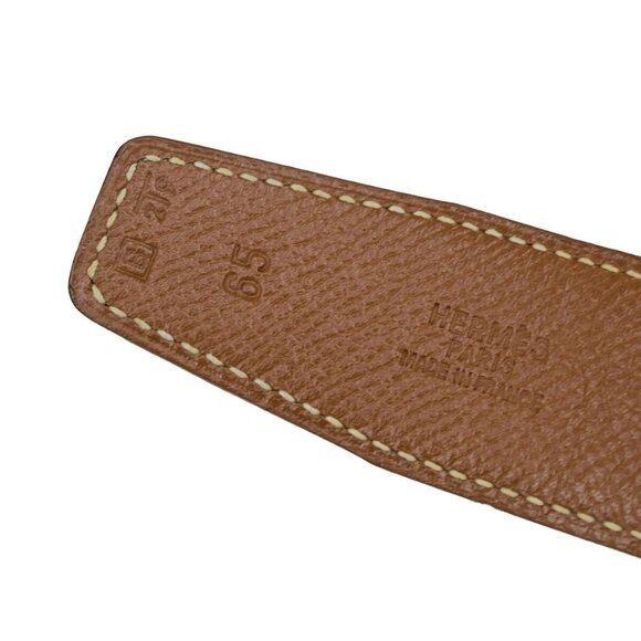 HERMES H Logo Constance Reversible Buckle Belt Leather #65 Black Brown 89YH155 - Picture 8 of 13